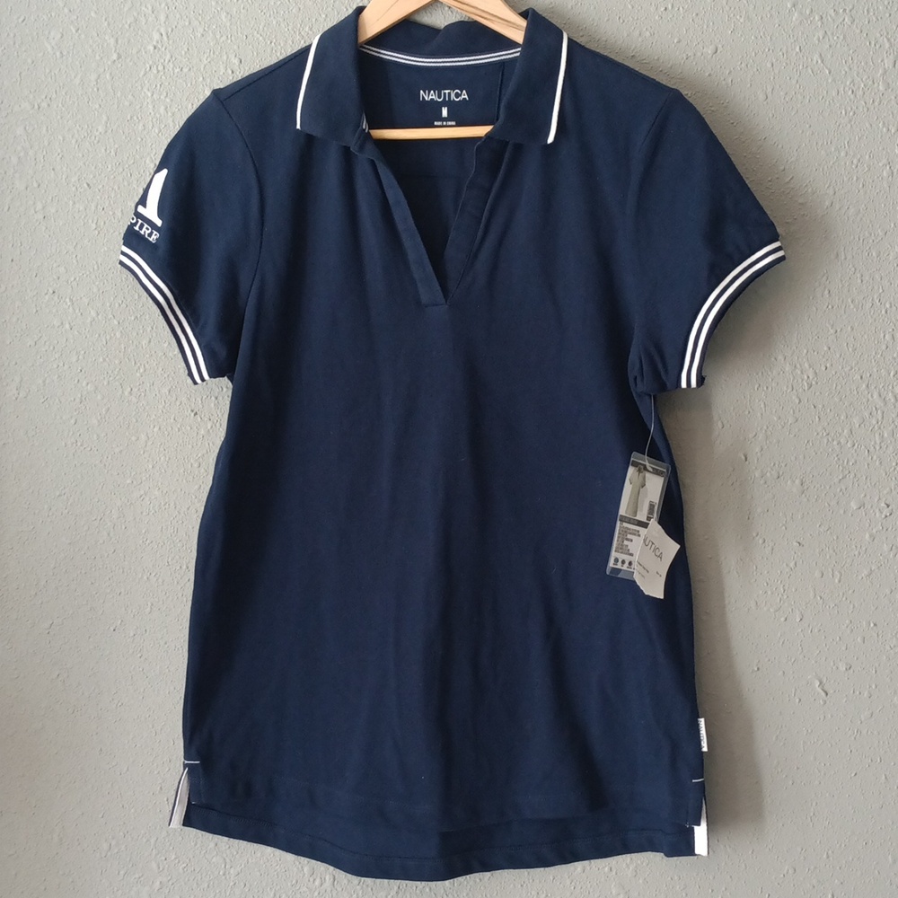 NWT Nautica mid rise classic stretch top